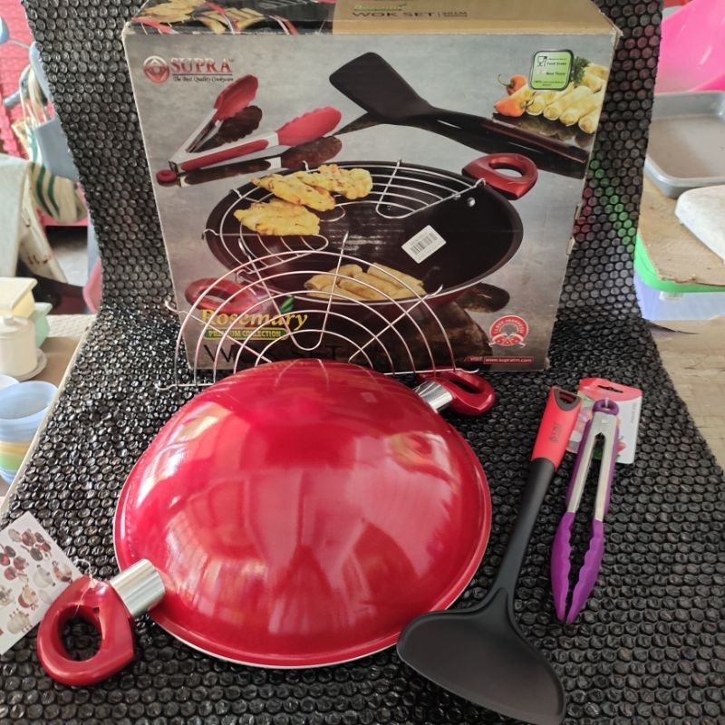 Wok Set wajan anti lengket Supra 30 cm