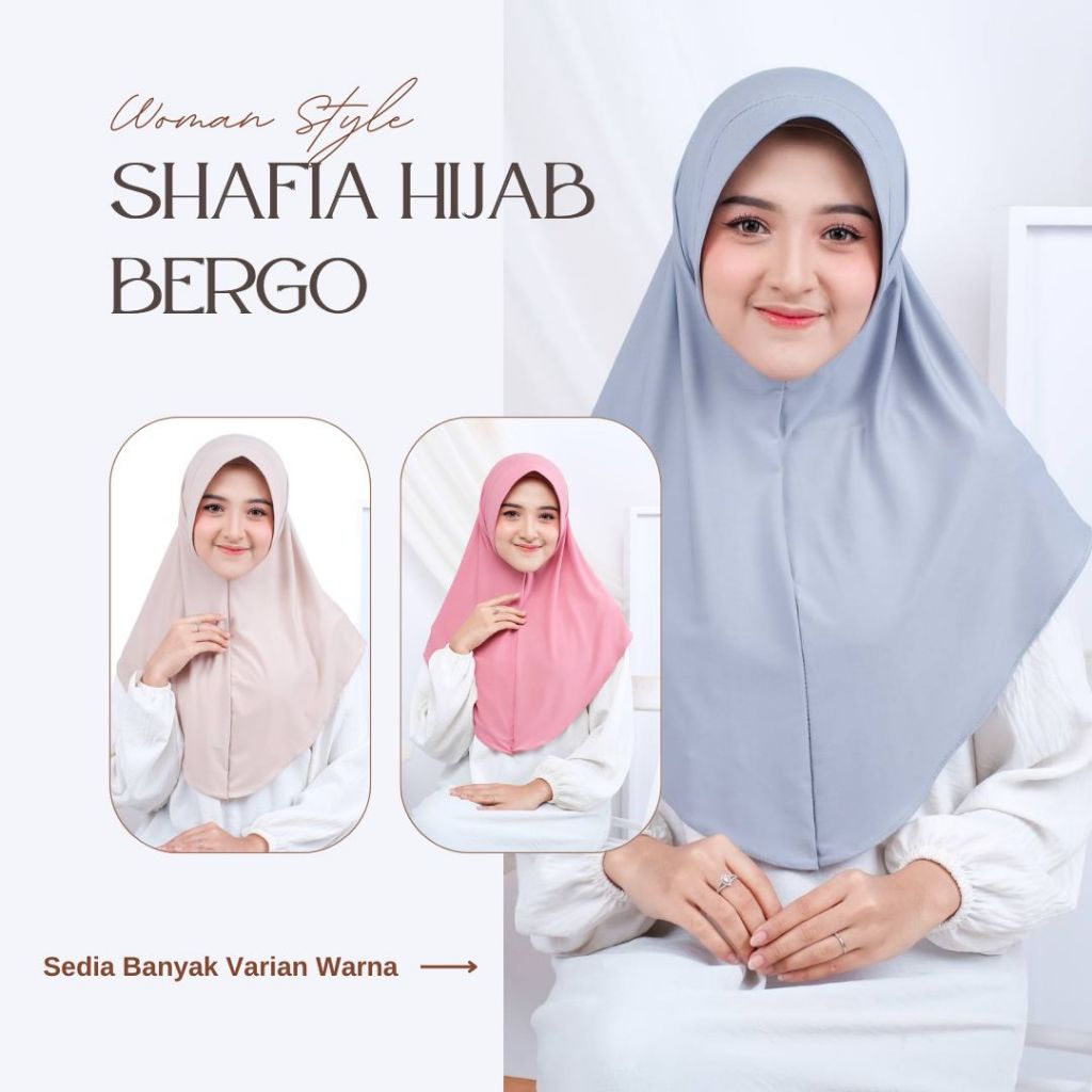 Muslim Hijab - Shafia Hijab Bergo Sport Instan Pet Antem Matt Jersey Premium Super