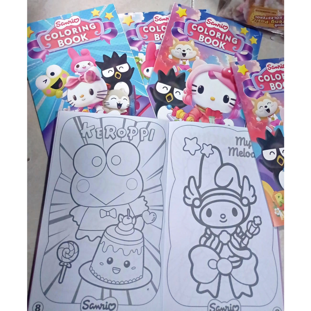 

Buku Mewarnai Sanrio Coloring Book Cinnamoroll Purin Kuromi