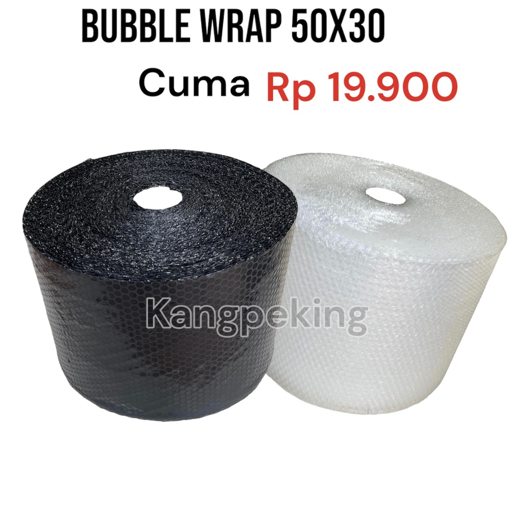 

bubble wrap 50 x 30 hitam bening termurah KHUSUS CARGO MAKSIMAL 4 roll