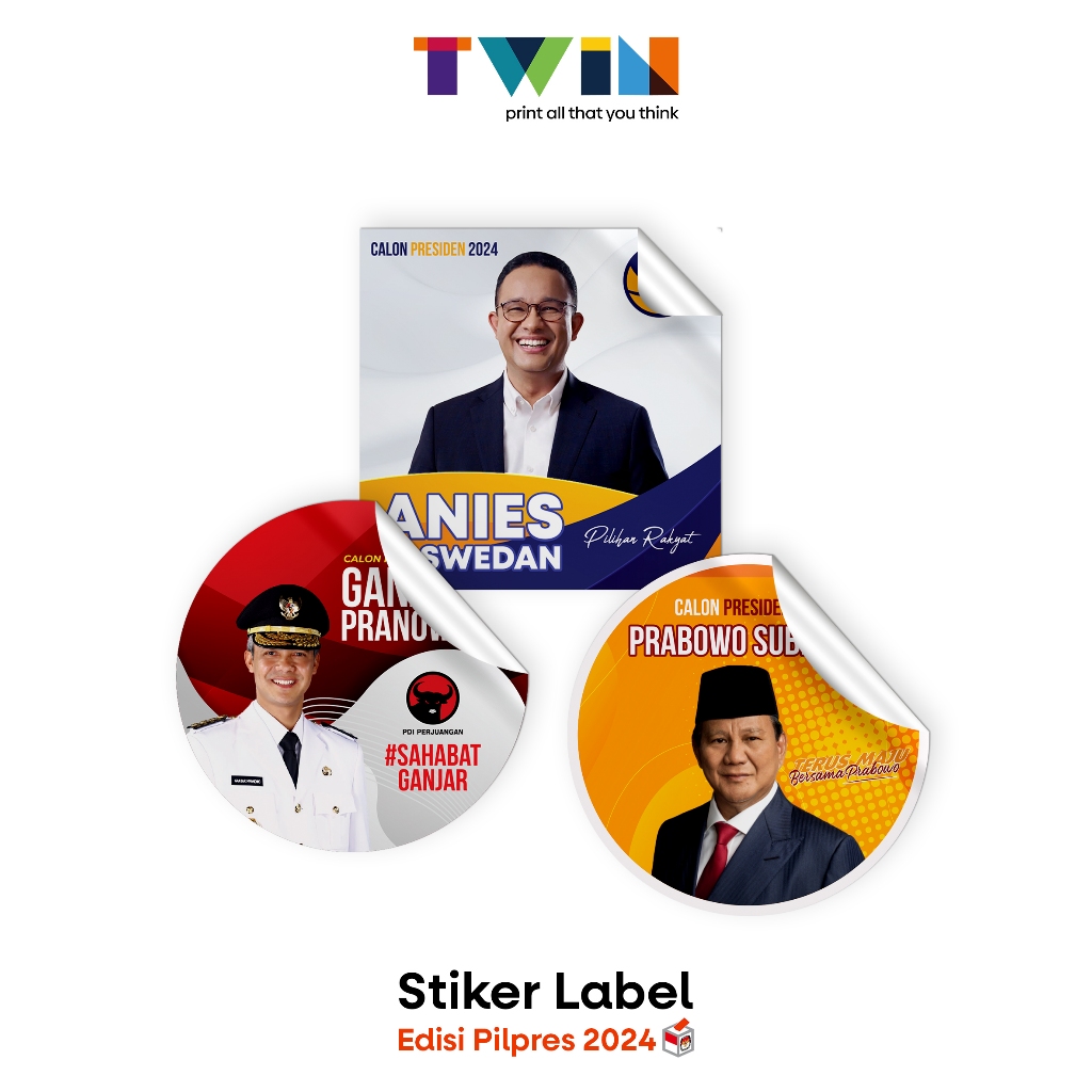 

TWIN ADVERTISING Cetak Sticker Vinyl Chromo Kampanye Pemilu Pilpres 2024 – Print Sticker Caleg Partai Free Template