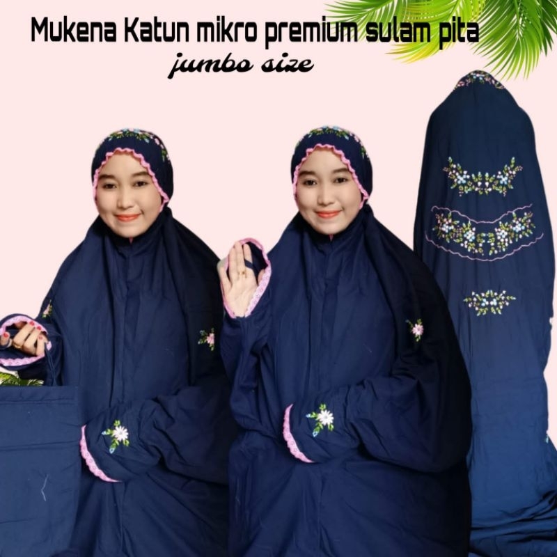 MUKENA KATUN MIKRO SULAM PITA TERUSAN MATT KATUN MIKRO PREMIUM