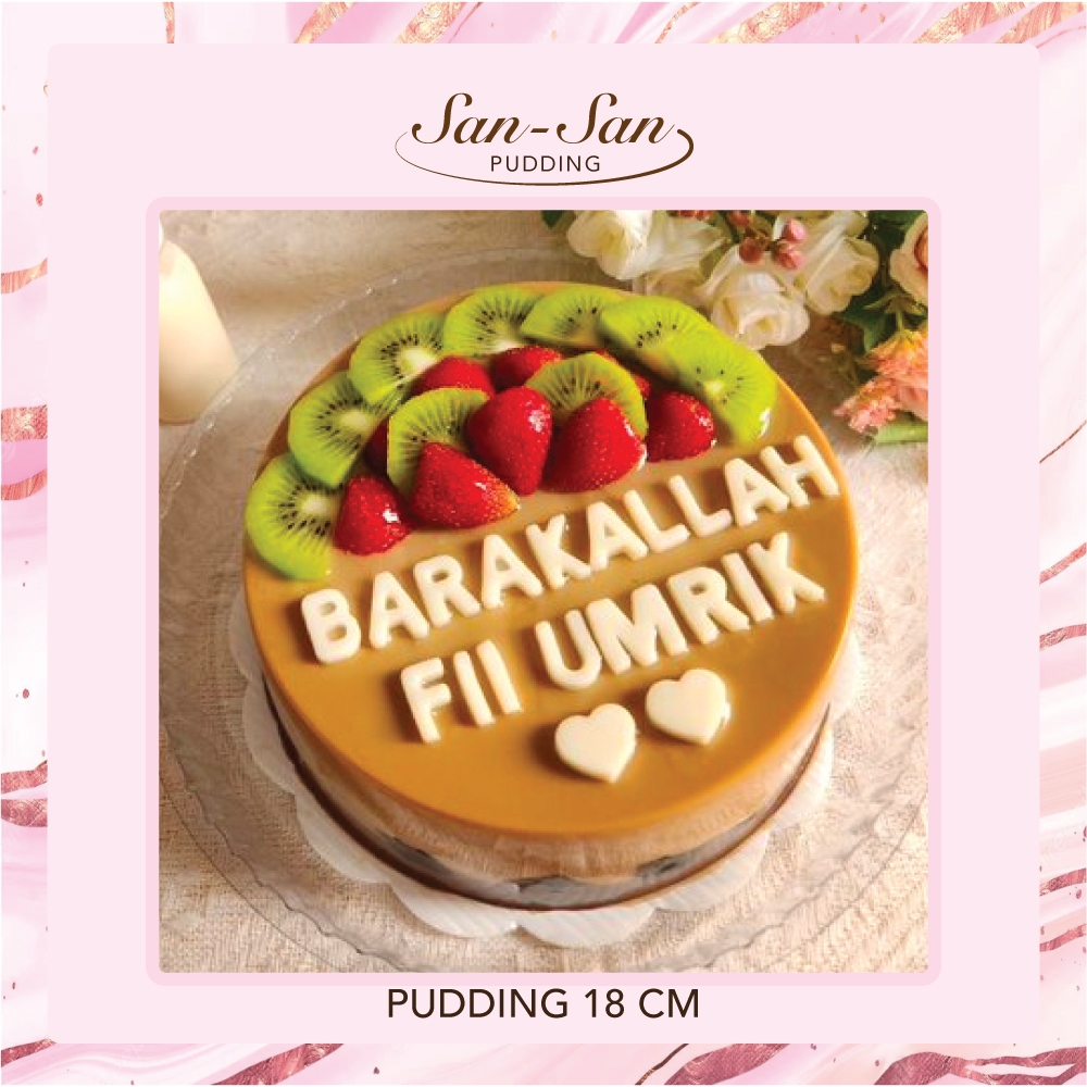 

[Sansan Pudding] Puding Ulang Tahun Anniversary Birthday Custom Tulisan (size 18 cm) Pudding Hampers