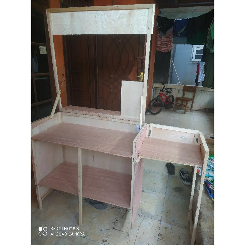 gerobak lipat/meja lipat bongkar pasang/tipe meja kompor.