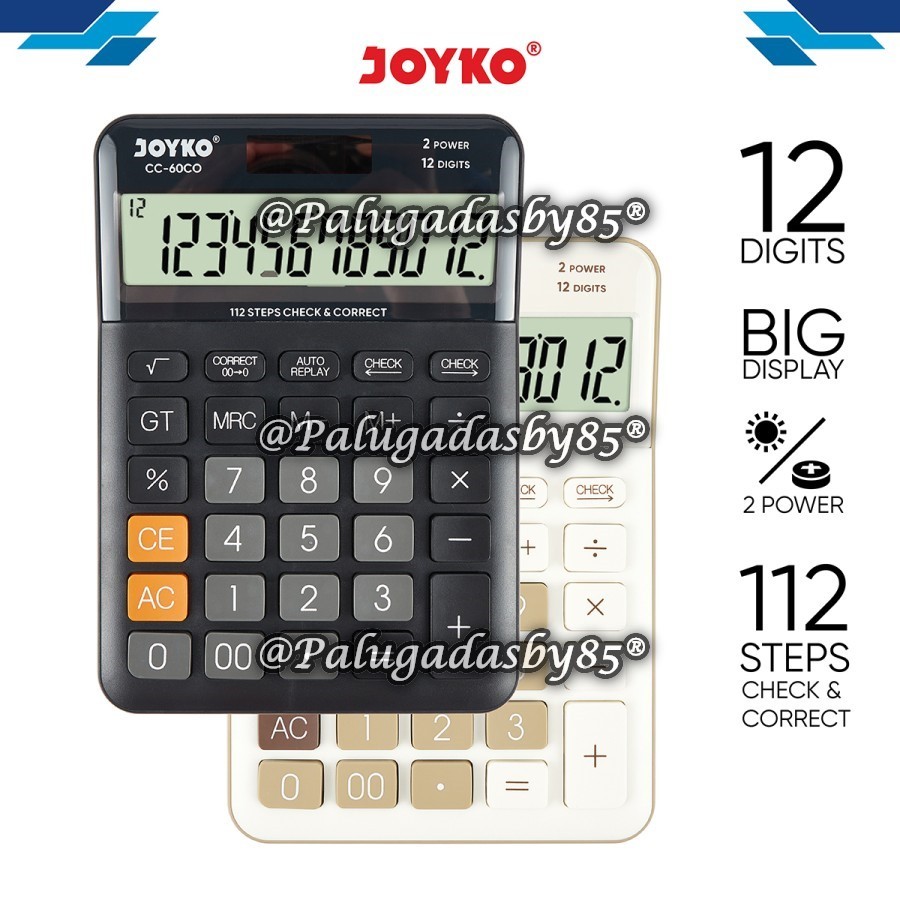 

(1 Biji) Kalkulator Joyko CC-60CO 12 Digits Check Correct / Calculator Kalkulator Joyko CC-60CO 12 Digits Check Correct / Joyko CC 60 CO / Joyko CC-60 CO / Joyko Joyko CC60 CO