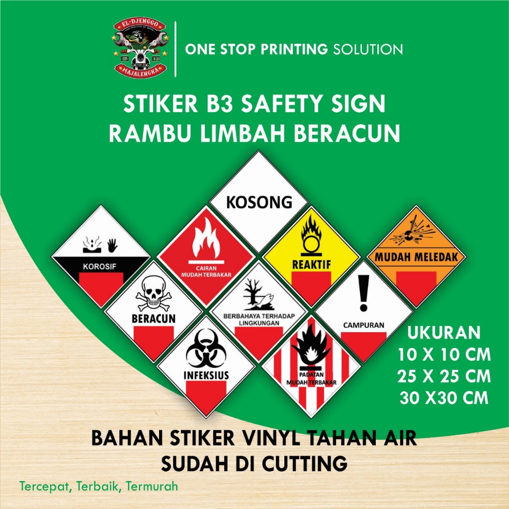 

STIKER B3 SAFETY SIGN RAMBU LIMBAH BERACUN