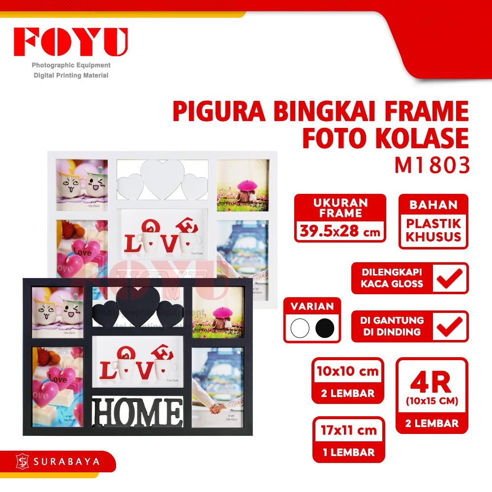 Pigura Bingkai Frame Foto Kolase Multi Photo M1803