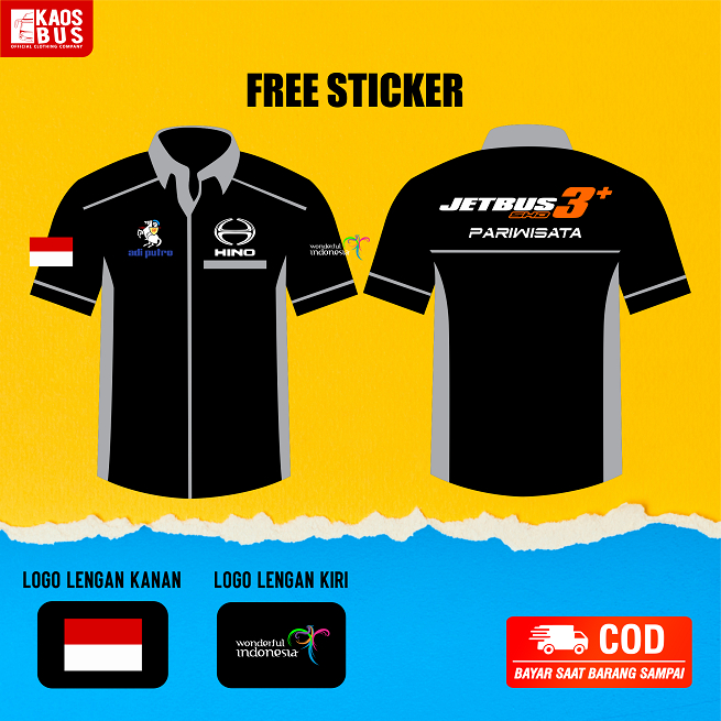 Kemeja Baju Bus Bis Mania Bismania Jetbus 3 SHD Hino Adi Putro Pariwisata