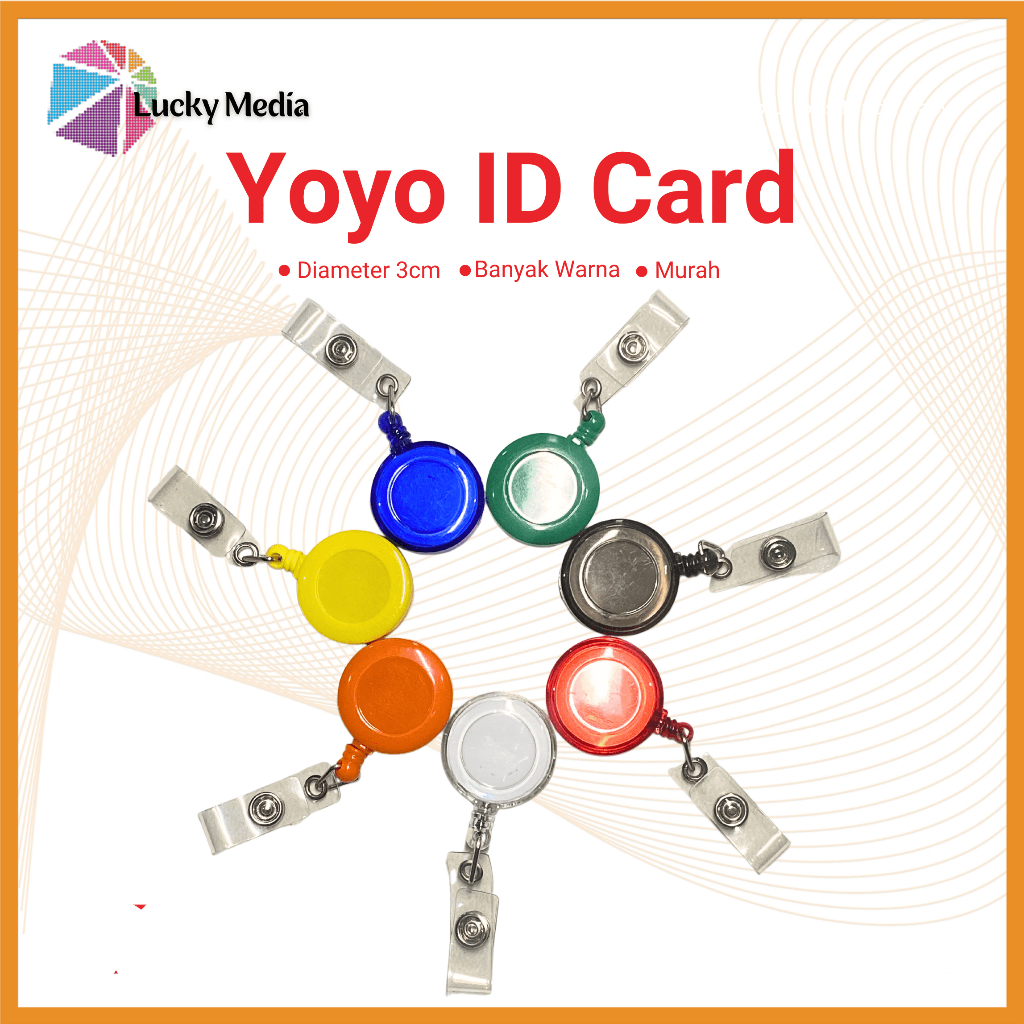 

Yoyo ID Card Holder Gantungan Plastik Yoyo Hang Tag Name Tag Standard Kartu Nama