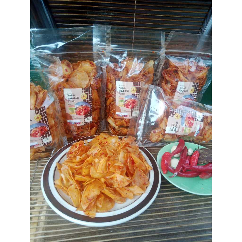 

Keripik Singkong Balado Merah 100gr BILZA SNACK