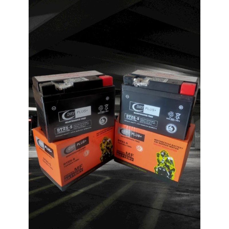 Aki Motor GTZ5S Dryplus Aki Kering Honda Beat, Vario 110, Scoopy, Mio Soul, Revo, Vixion, Supra x 12