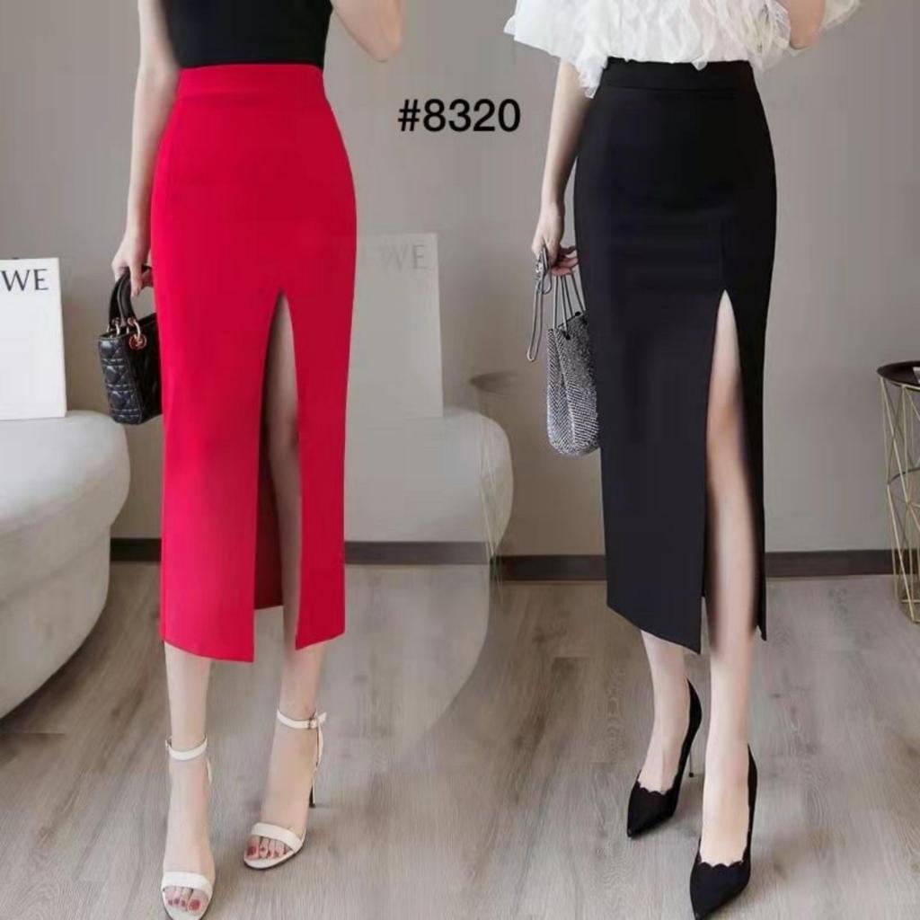 { THABI } MS 8320 ROOK SEPAN / ROK SPAN / ROK WANITA / SKIRT / SPAN HITAM / ROKK PENDEK / ROK WANITA