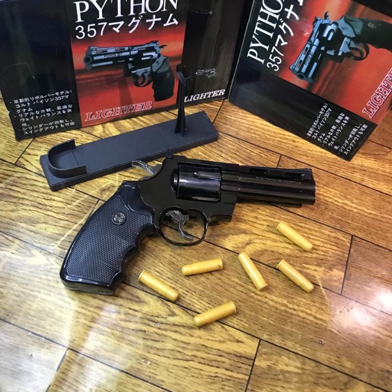 Korek api model pistol phython korek keren unik bisa isi ulang