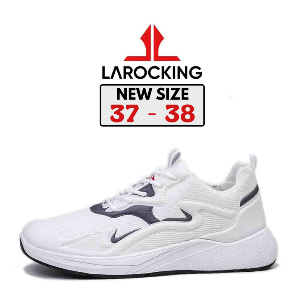 Foto Larocking - Artemis Putih Polos | Sepatu Sneakers Running Gym Shoes