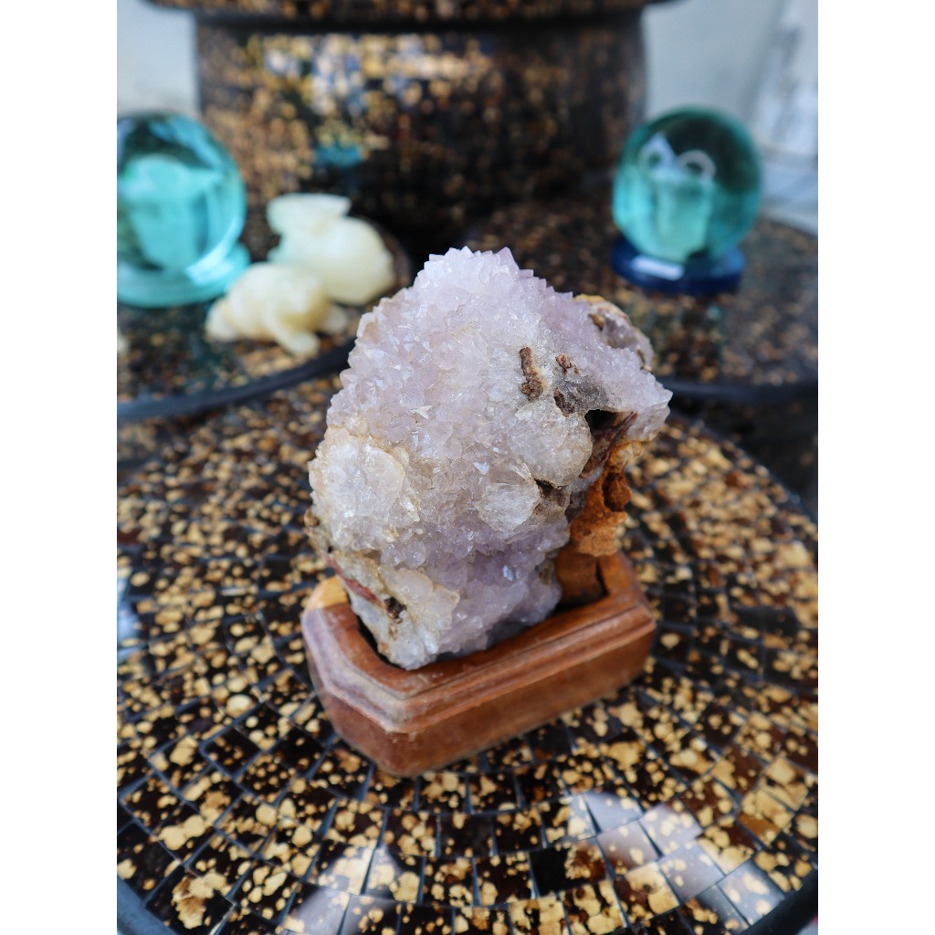 GEODE CLUSTER HIASAN MEJA BATU KRISTAL / HIASAN BATU KRISTAL / CRYSTAL QUARTZ