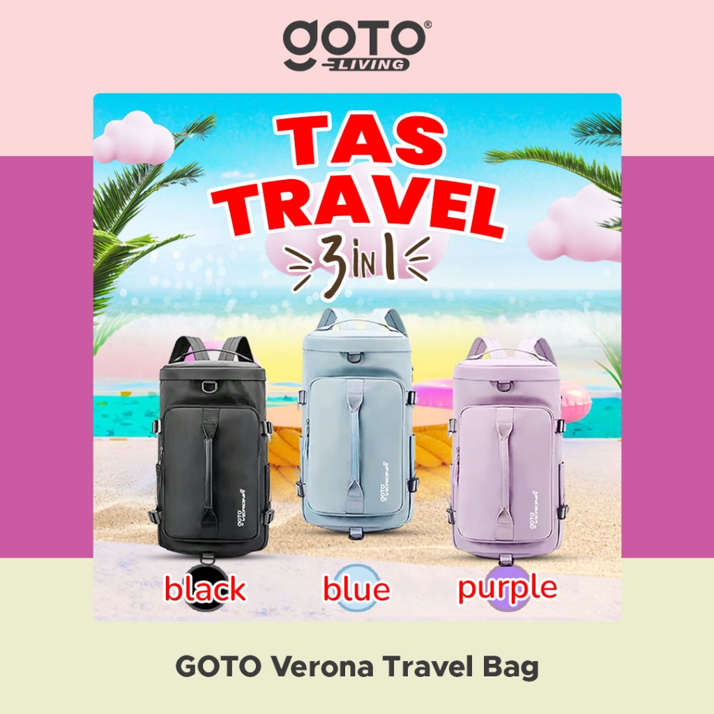 Goto Verona Tas Travel Ransel Backpack Traveling Bag Jumbo Pria Wanita