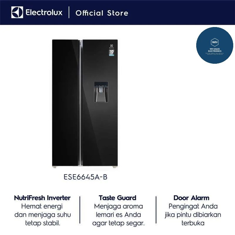 Kulkas ELECTROLUX ESE6645A-BID / ESE 6645A-B / ESE 6645 AB ELECTROLUX Kulkas Side By Side 611L - TOR