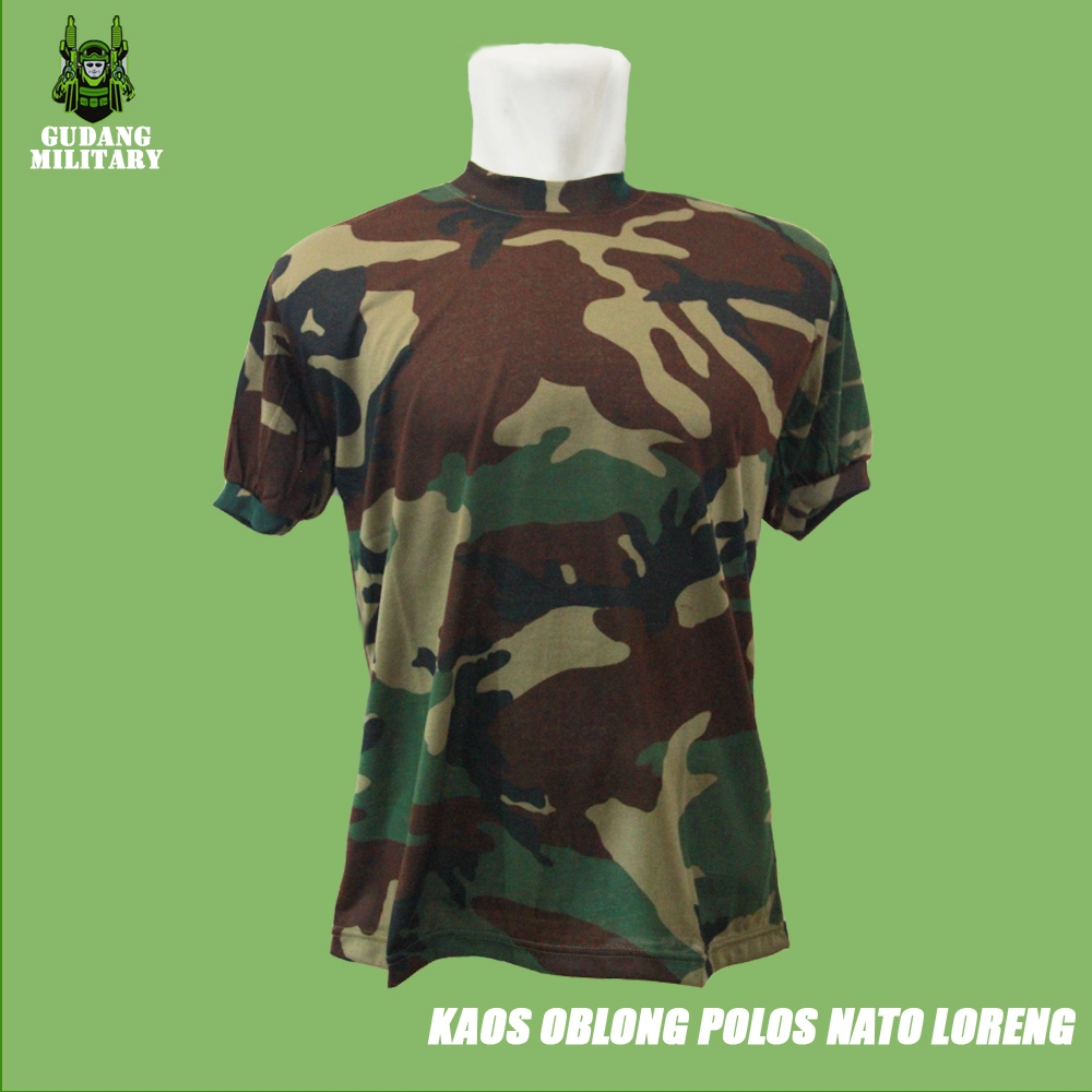 Kaos Oblong Loreng Nato US Polos - Kaos Loreng Nato US