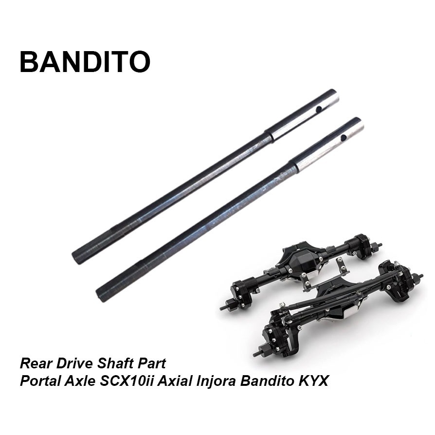 Bandito Rear Drive Shaft Part Gardan Portal Axial SCX10ii SCX10 ii