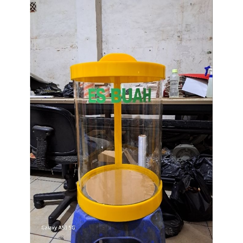 Tabung acrylik Es Buah Tabung Akuarium isi 30L , TABUNG MINUMAN ES, DM 31cm x T45
