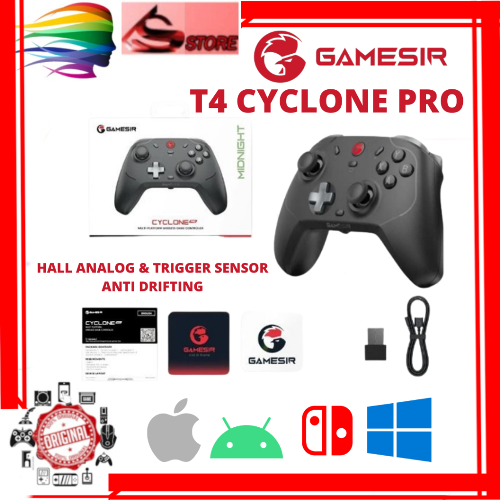 GameSir T4 Cyclone Pro Gamepad Controller stick bluetooth androidpc