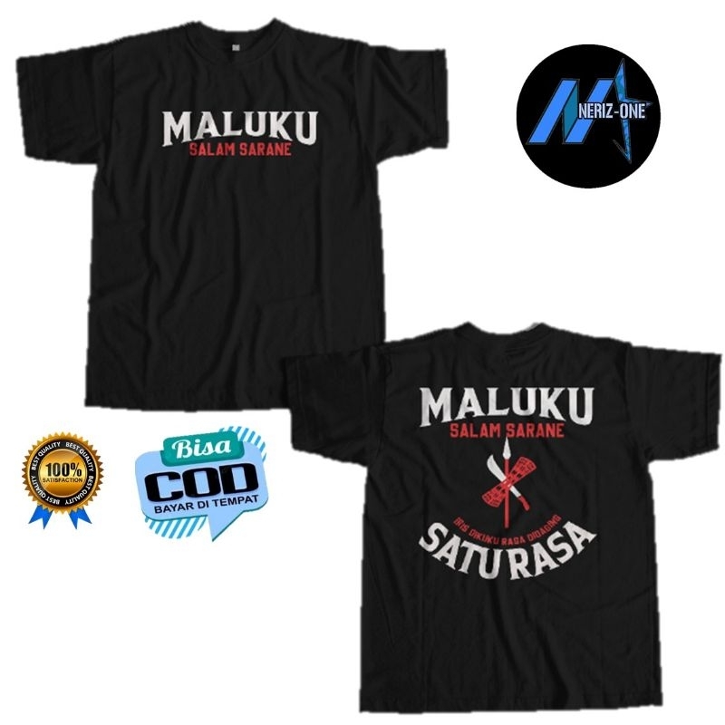 KAOS SALAM SARANE MALUKU SATU RASA | TSHIRT MALUKU PREMIUM ~ BAHAN KATUN COMBED