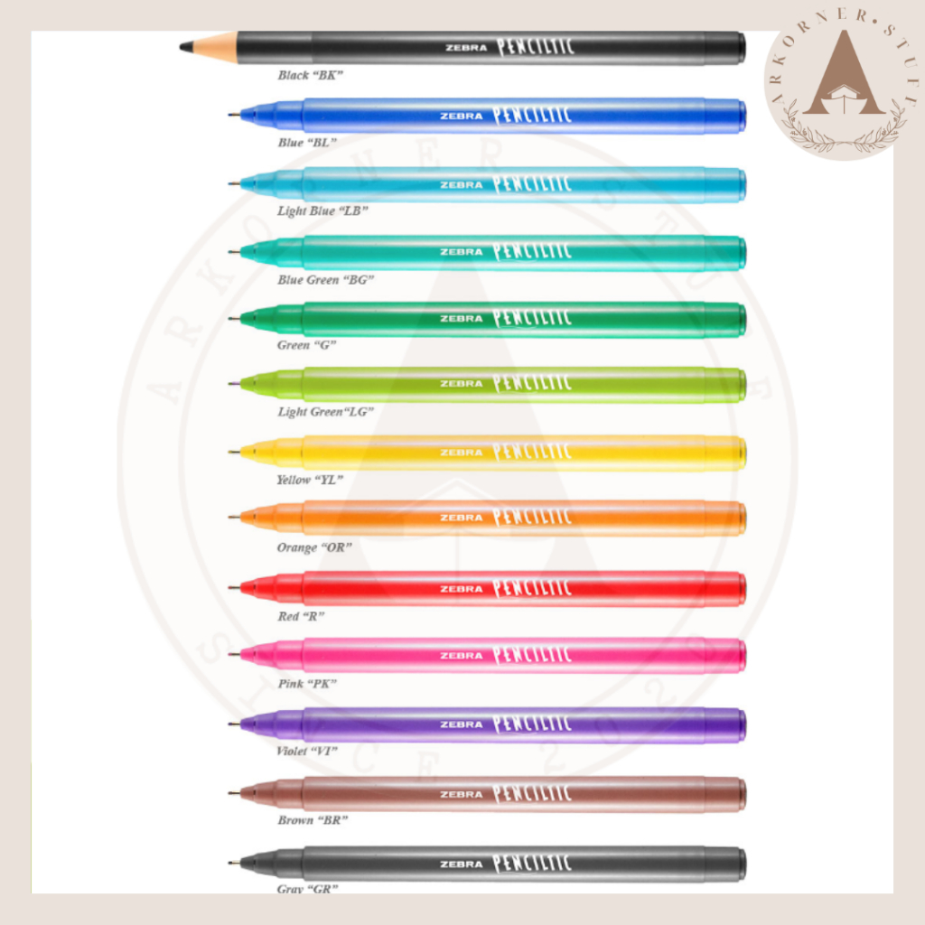 

Zebra Penciltic Pulpen Color Warna 0,4 mm