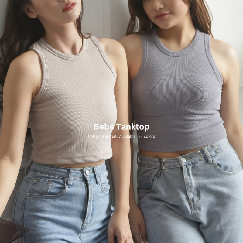 Bebe Misty Cotton Basic Tanktop Tank Wanita