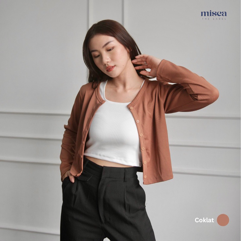 Sasa Long Shirt Cardigan Lengan Panjang Knit Multicolor