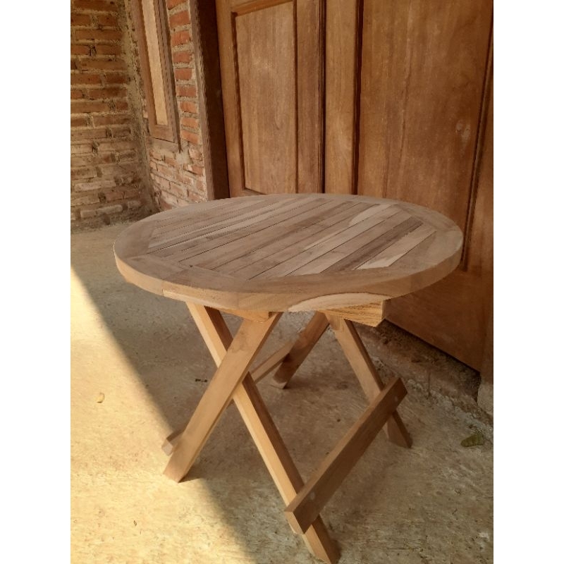 Meja Lipat Bundar Perajin Jepara