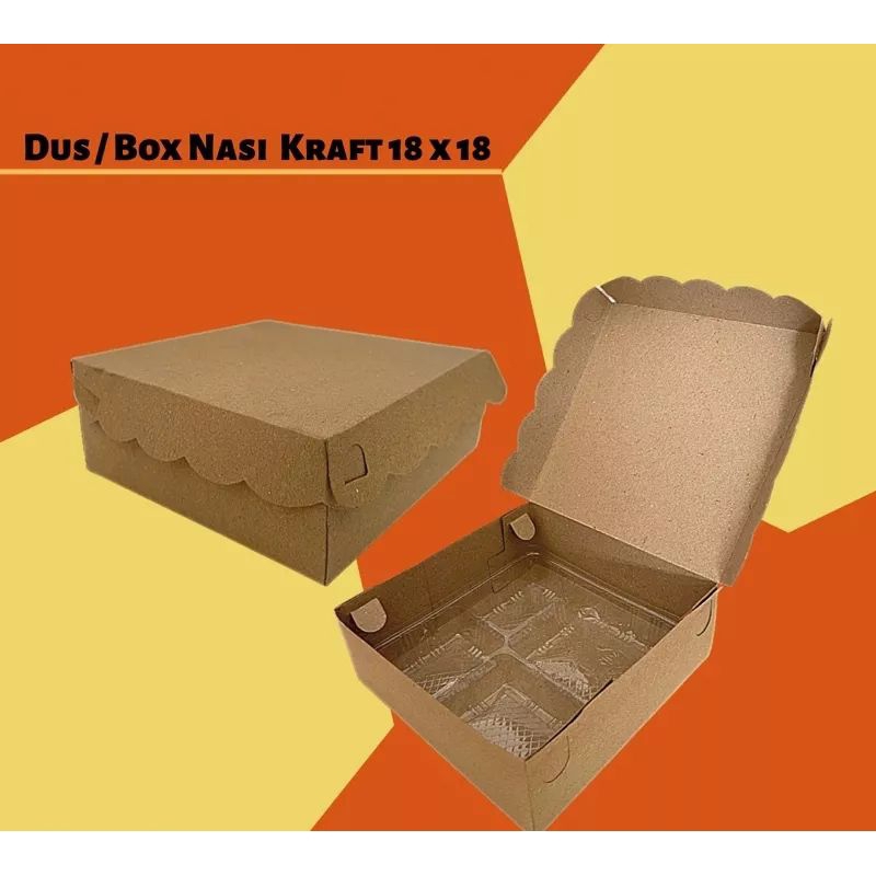 

Box/Dus Nasi Kraft ukuran 18