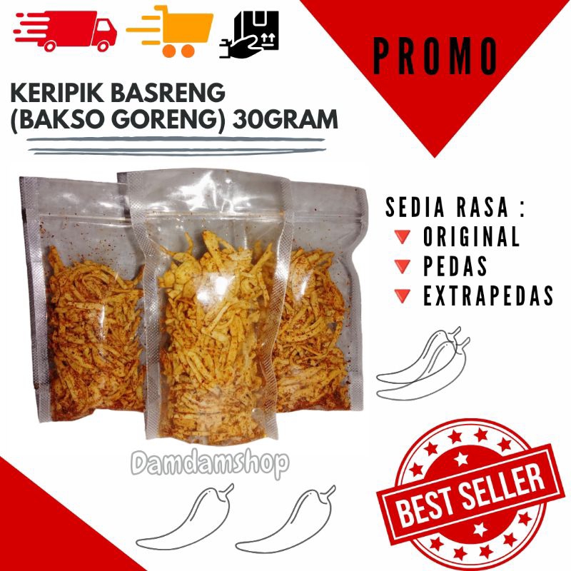 

BASRENG TERMURAH BASRENG PEDAS DAUNJERUK BASRENG ASIN DAUNJERUK 30gram