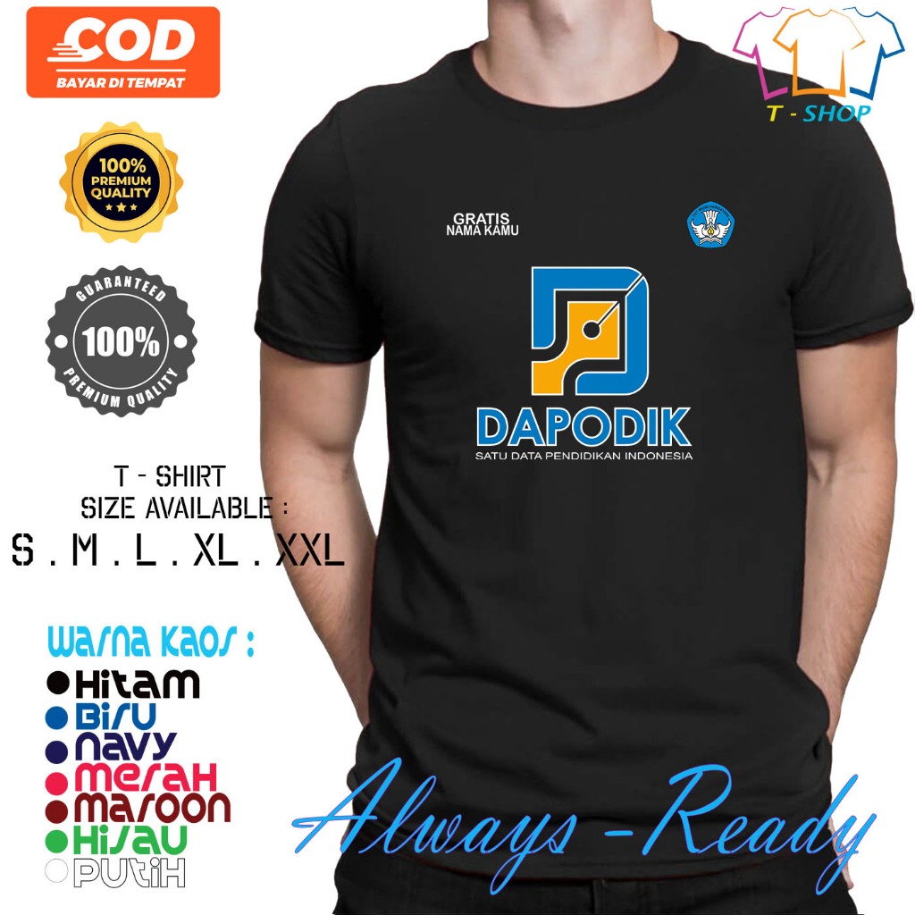 Kaos Baju SIZE 3XL Operator Dapodik Sekolah Baju Dapodik Pendidikan Gratis Tambah Nama