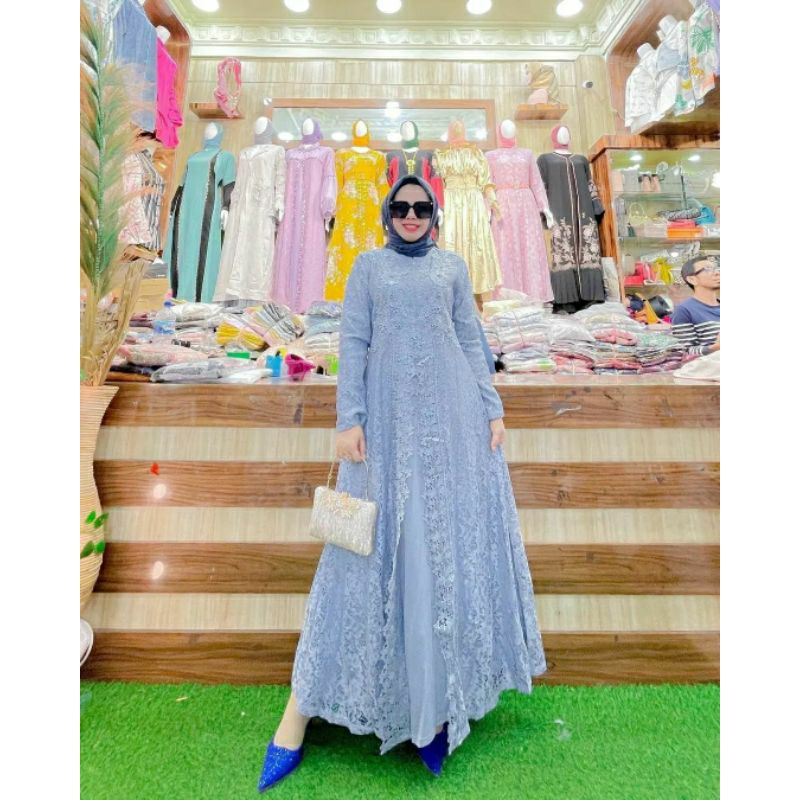 GAMIS BROKAT IMPORT SUPER MEWAH / GAMIS BROKAT MASA KINI