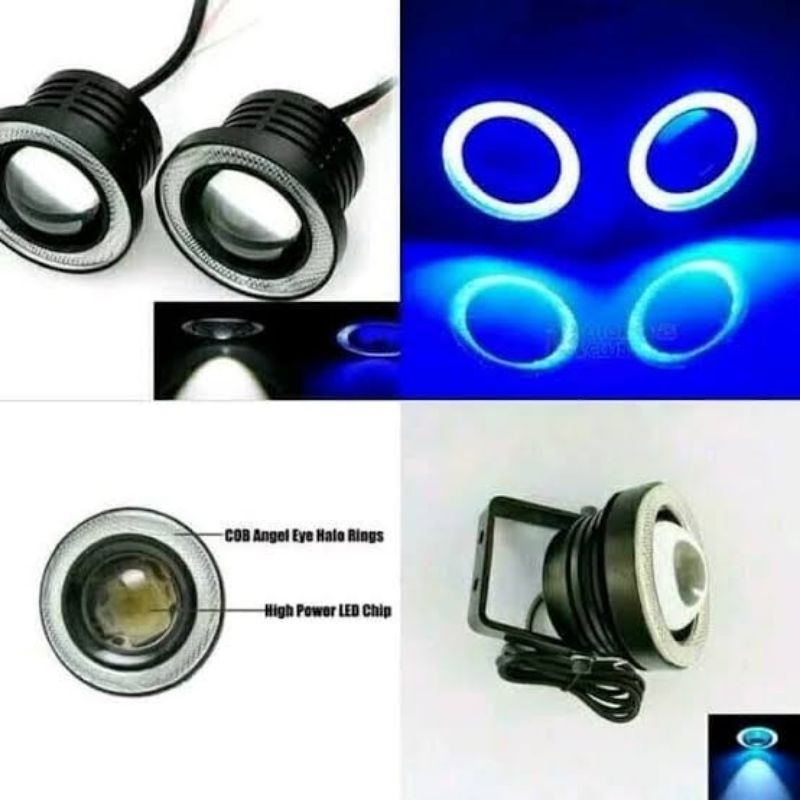 Foglamp Universal Angel Eyes 89mm, Sepasang