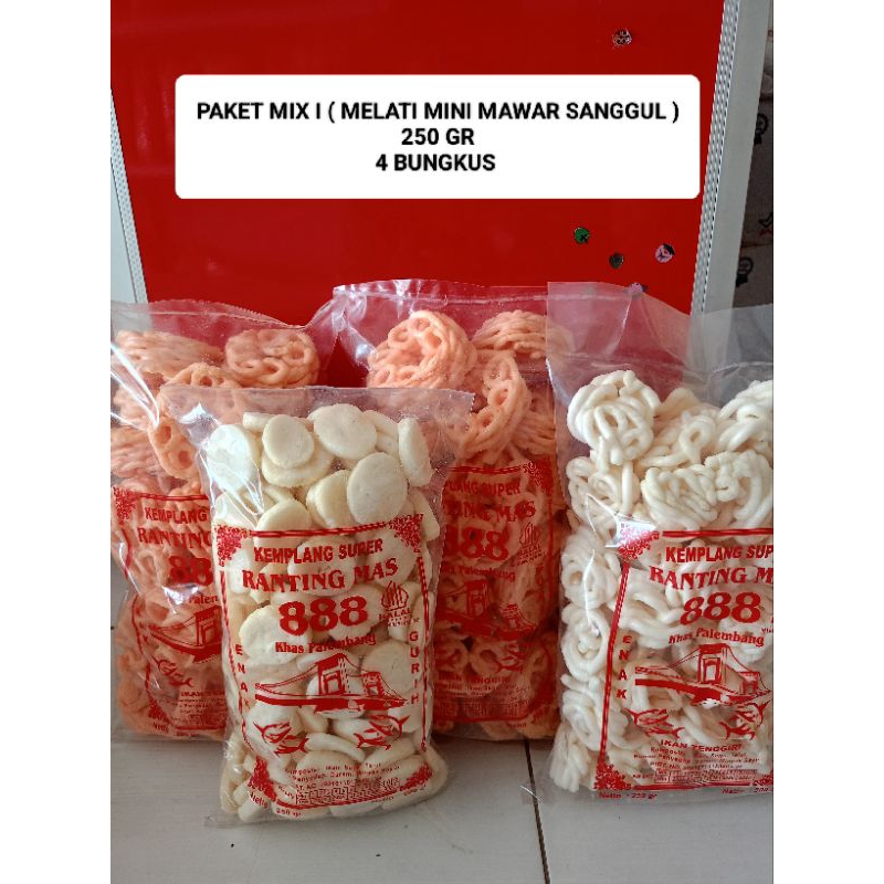 

PAKET MIX I ( MELATI PUTIH MINI MAWAR UDANG SANGGUL ) KERUPUK MELATI PUTIH KEMPLANG MINI SUPER PREMIUM 1 KG