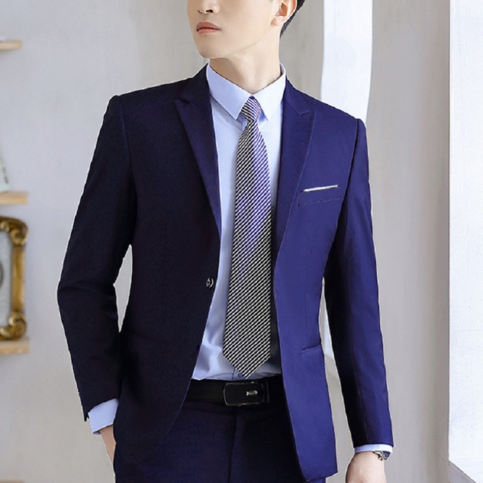BLAZER PRIA SLIMFIT NAVY LIST NIKAYU TWIST PREMIUM ORIGINAL - JAS FORMAL PRIA WARNA BIRU DONGKER