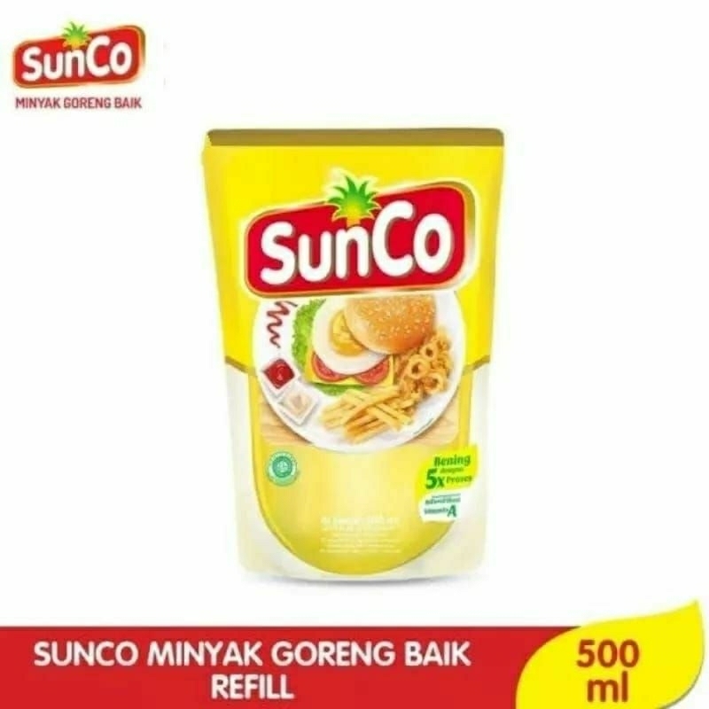 

2pcs Minyak Goreng Sunco kemasan 500ml refill