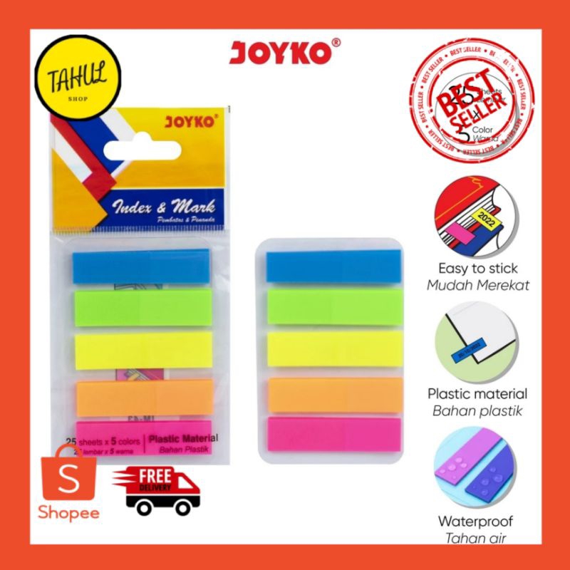 

Index & Mark Penanda Pembatas Joyko IM-43 Plastik / Stick Notes / Sticky Note Penanda buku / pembatas buku