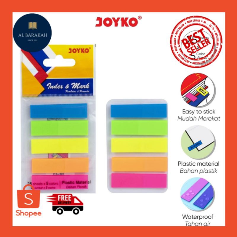 

Index & Mark Penanda Pembatas Joyko IM-43 Plastik / Stick Notes / Sticky Note Penanda buku / pembatas buku