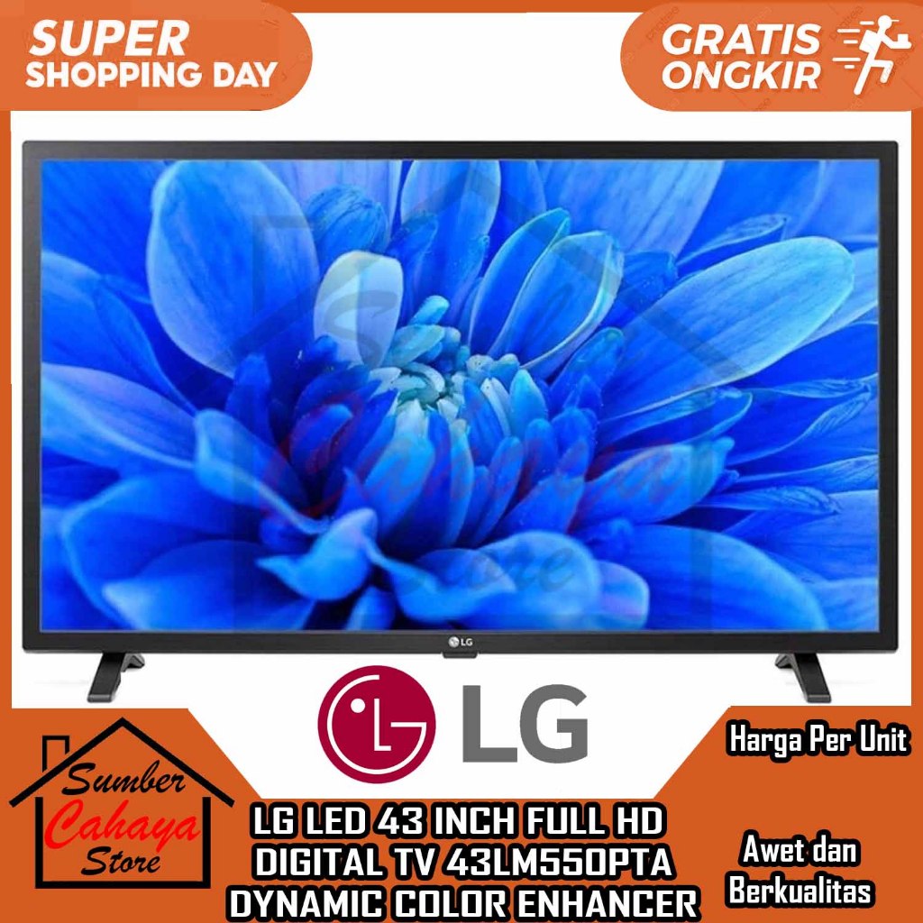 [Kargo] LG LED TV 43 inch 43LM550PTA Digital FHD TIVI FULL HD DISPLAY DIJITAL TELEVISI TELEVISON TEV