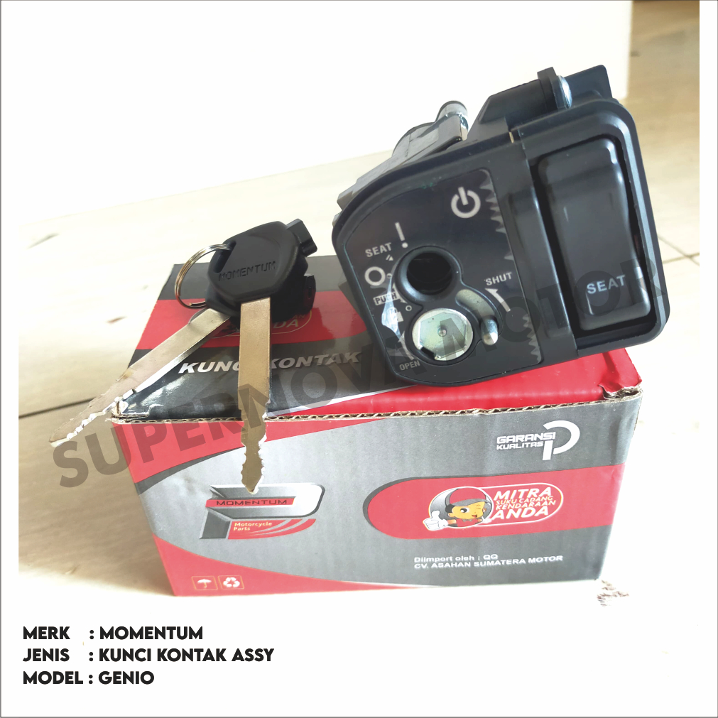 KUNCI KONTAK ASSY SET KOMPLIT MOTOR HONDA GENIO GENIO 2019 LOKAL MERK MOMENTUM