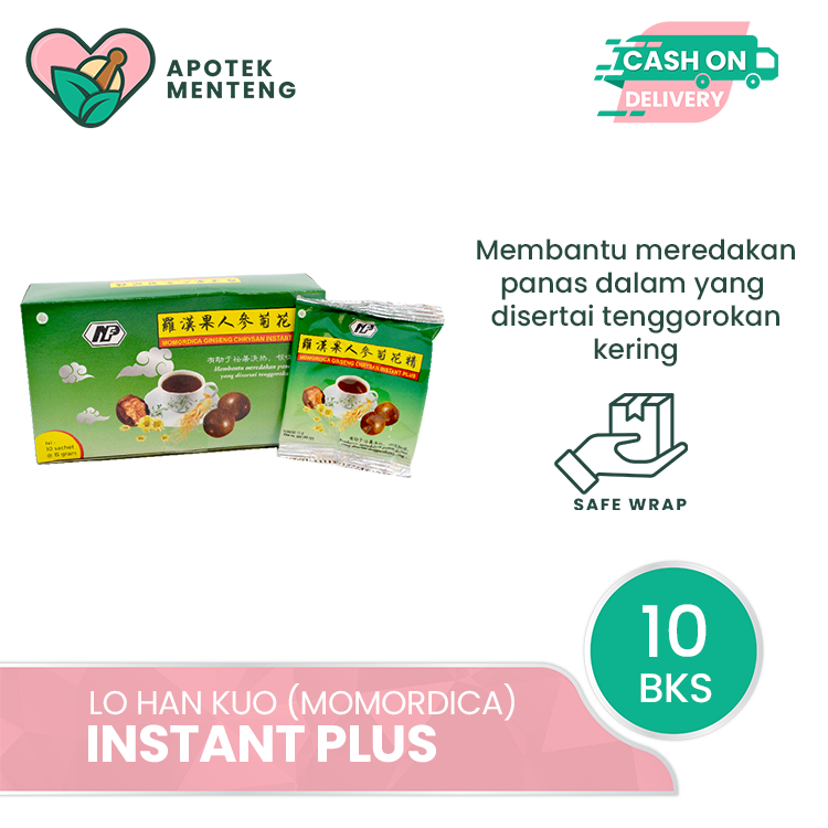 

Lo Han Kuo (Momordica) Ginseng Chrysan Instant Plus Isi 10 Sachet - Pereda Panas Dalam & Tenggorokan