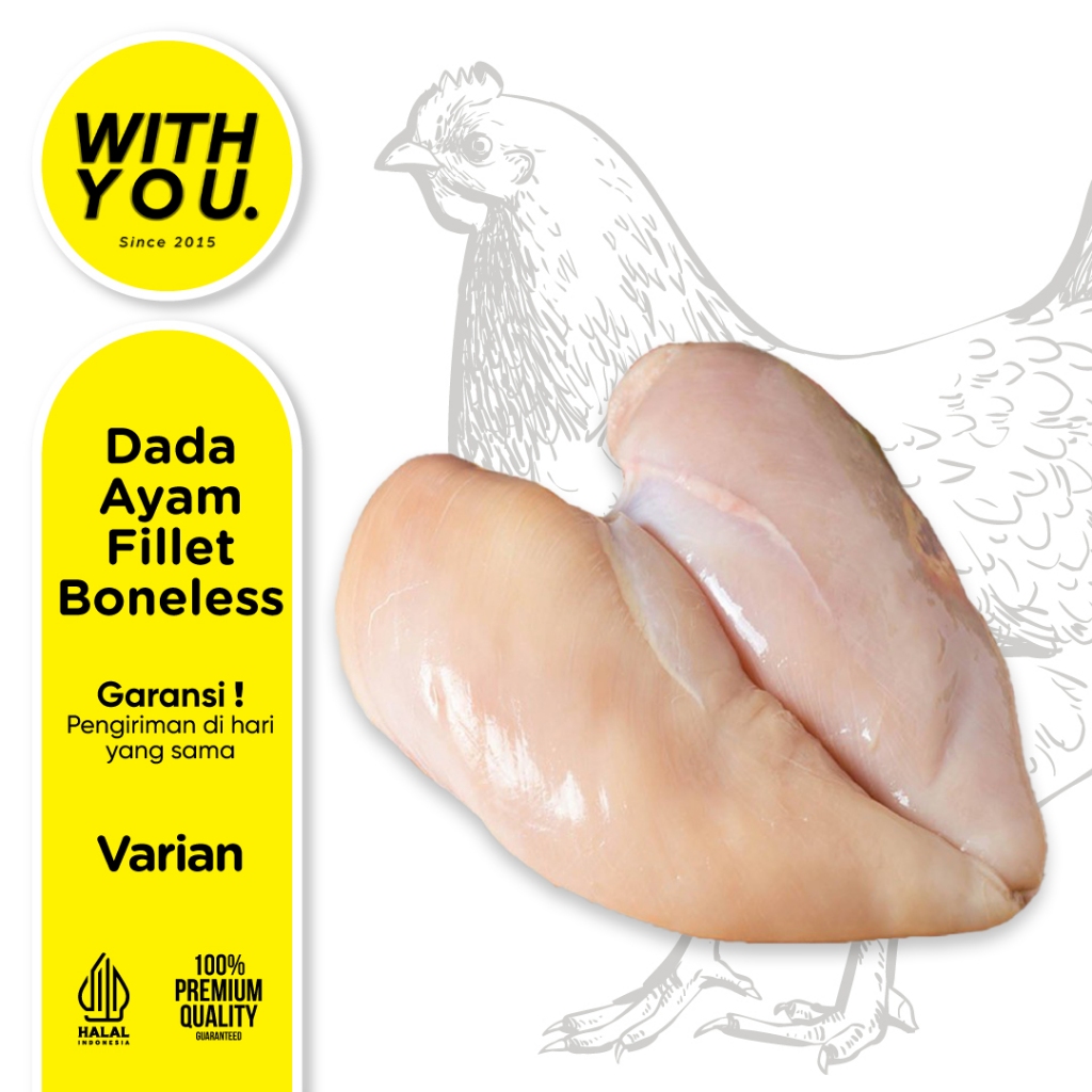 

DADA FILLET AYAM TANPA TULANG KULIT SEGAR BONELESS HALAL FRESH SEGAR