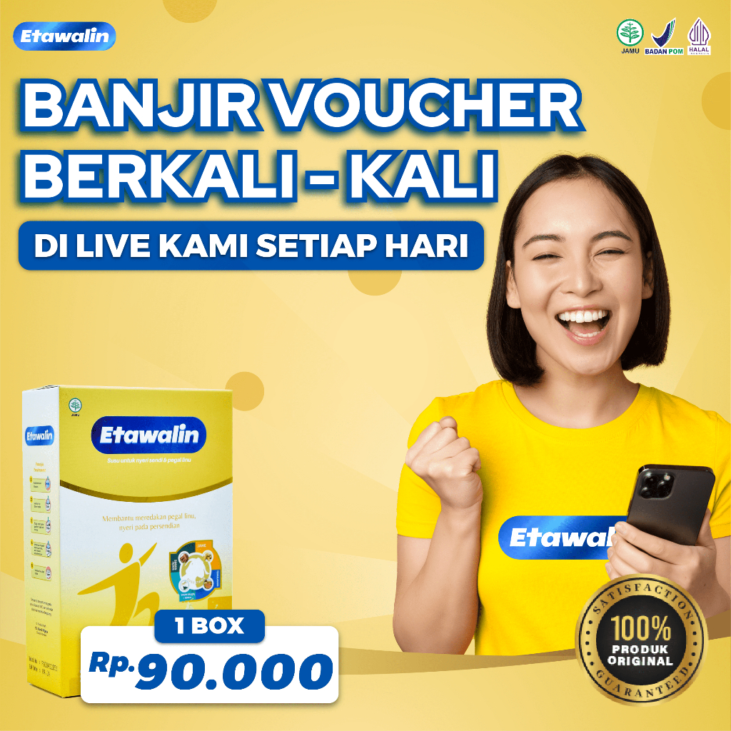 Etawalin Susu Etawa Herbal Asam Urat Original 1 Box