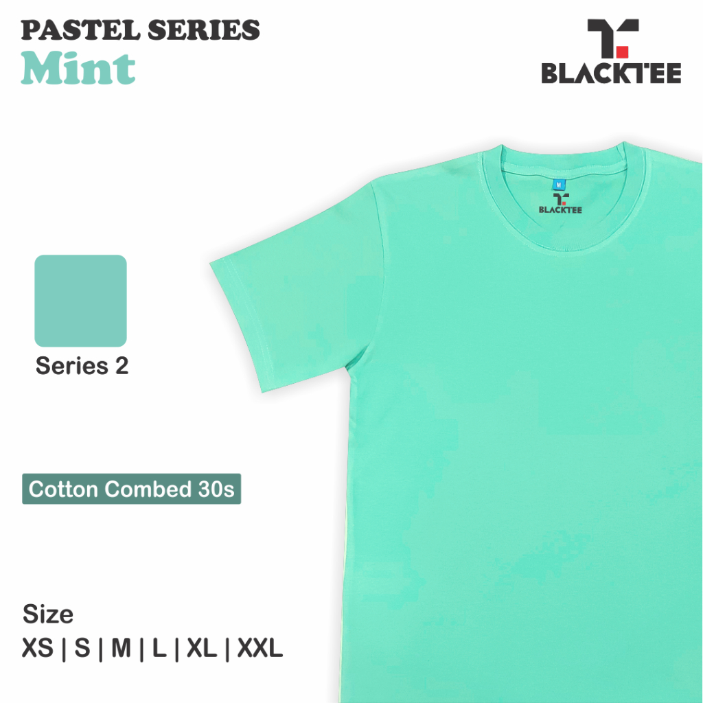 Tokobajumu - Kaos Polos Hijau Mint Pria Wanita Katun Combed 30S Original Lengan Panjang Lengan Pende