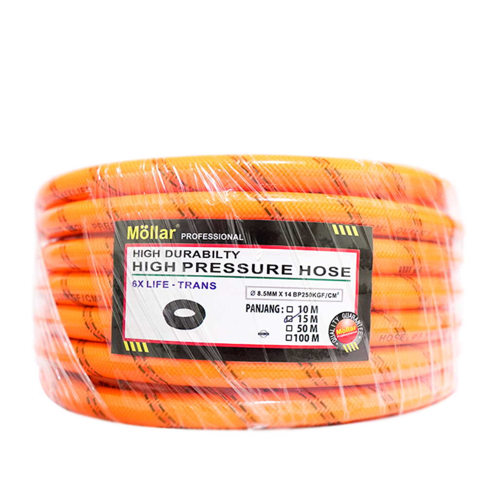 MOLLAR Selang Kompresor Angin Udara 15 Meter Steam Jet Cleaner 250 Bar Original