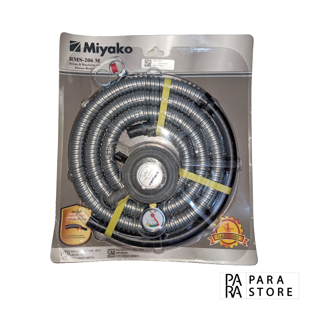 Miyako Regulator + Selang Gas LPG RMS 206 M / RMS-206 M / RMS206M / RMS106M / RMS 206M / RMS-206M