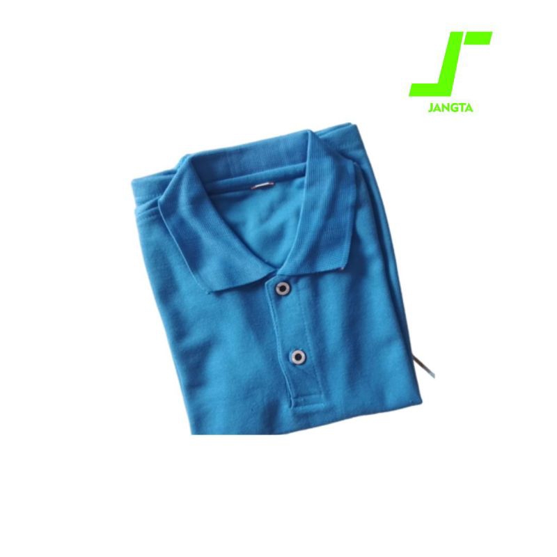 BAJU KAOS POLO KERAH POLOS ANAK BIRU TURKISH LENGAN PENDEK UNISEX