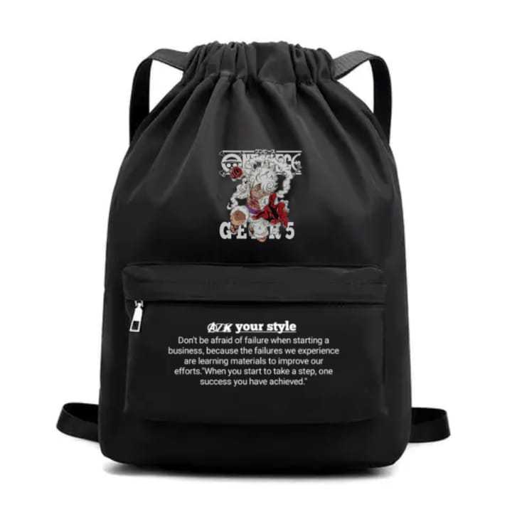 Tas Serut Olahraga Unisex Pria Wanita String bag Anime Nika Gear 5